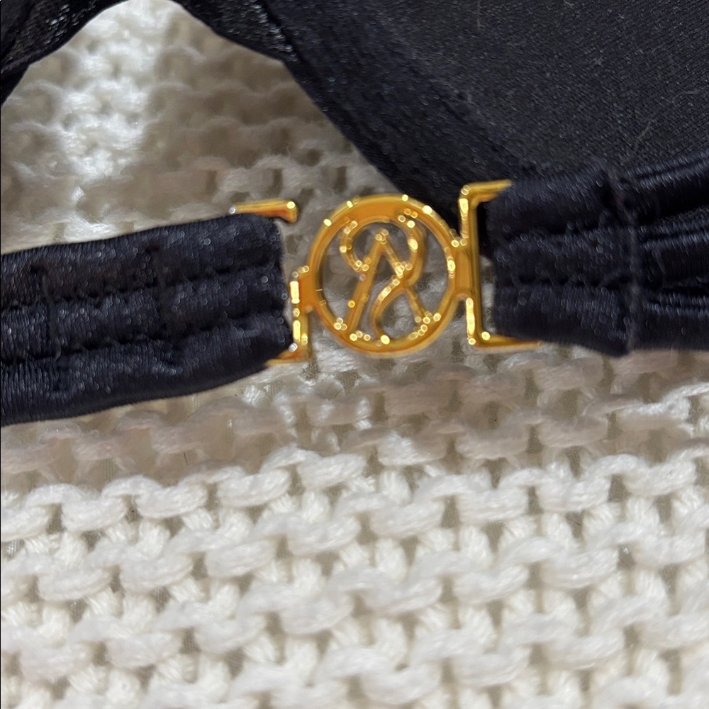 Victoria's Secret Black Bikini Top with Gold Clasp - Picture 3 of 4